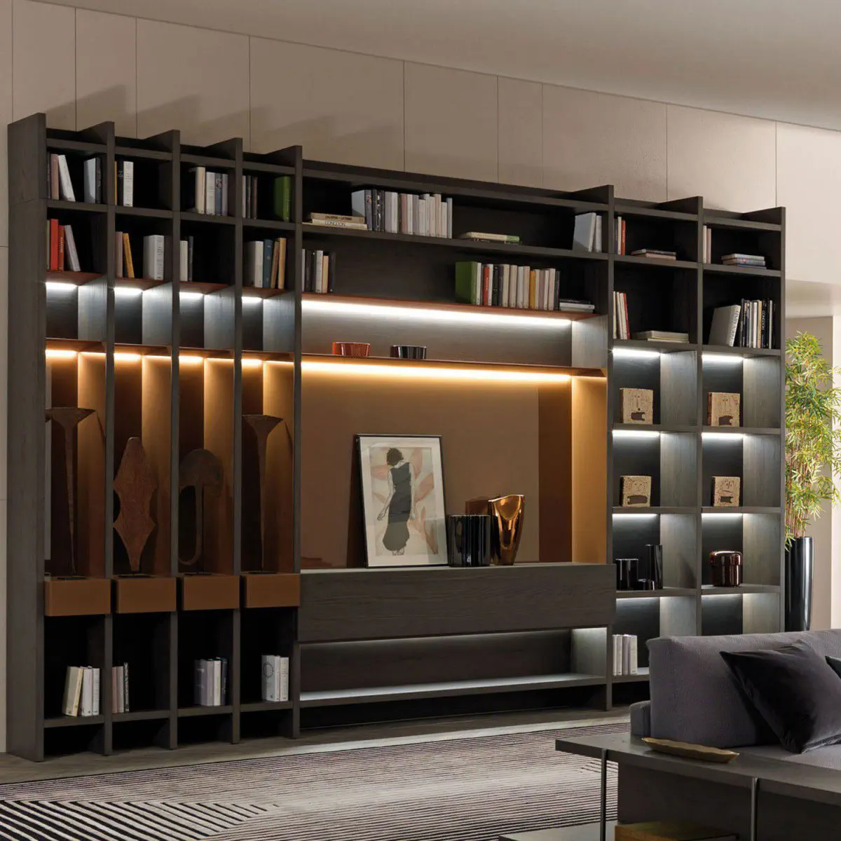 A living room wall unit